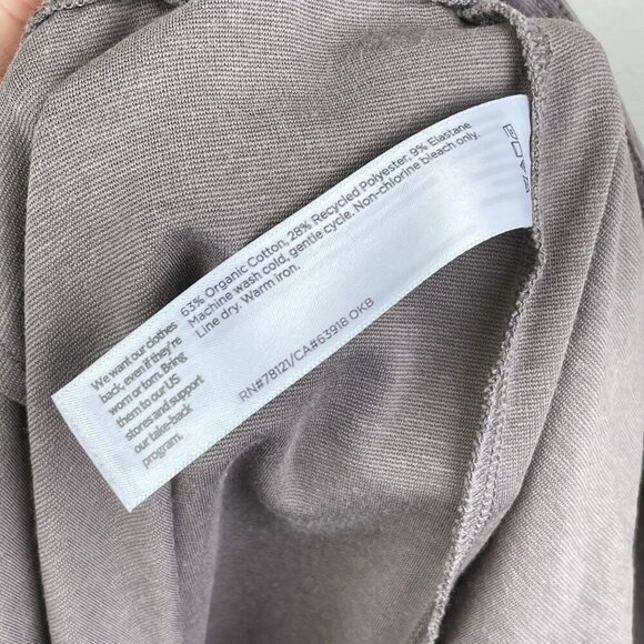 Eileen Fisher Women's Medium Cotton Blend Ponte Slim Pant Slim Fit Ankle Taupe - Picture 12 of 12